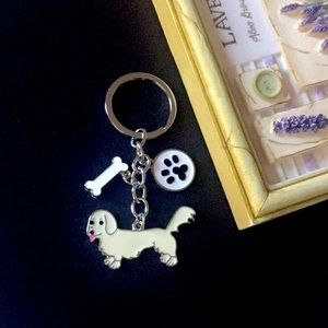🍏50% OFF/3+...Dachshund Dog Keychain (White)